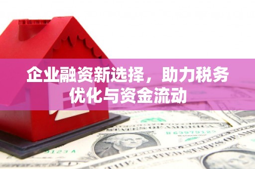 戚墅堰企业融资新选择，助力税务优化与资金流动