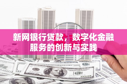 戚墅堰新网银行贷款，数字化金融服务的创新与实践