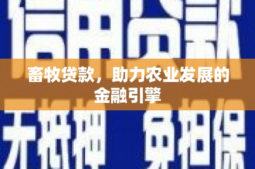 戚墅堰畜牧贷款，助力农业发展的金融引擎