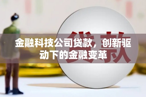 戚墅堰金融科技公司贷款，创新驱动下的金融变革