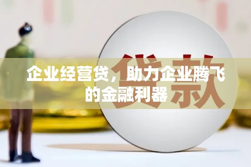 戚墅堰企业经营贷，助力企业腾飞的金融利器
