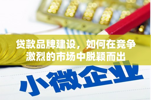戚墅堰贷款品牌建设，如何在竞争激烈的市场中脱颖而出