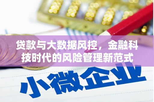 戚墅堰贷款与大数据风控，金融科技时代的风险管理新范式