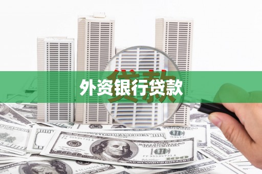 戚墅堰外资银行贷款