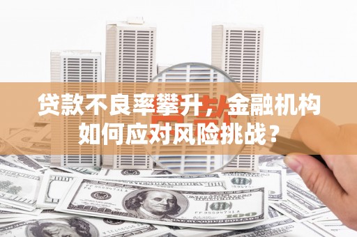 戚墅堰贷款不良率攀升，金融机构如何应对风险挑战？