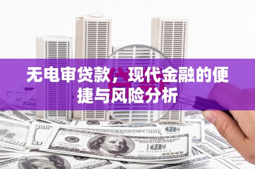 戚墅堰无电审贷款，现代金融的便捷与风险分析