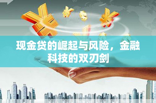戚墅堰现金贷的崛起与风险，金融科技的双刃剑