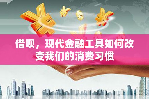 戚墅堰借呗，现代金融工具如何改变我们的消费习惯
