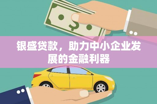 戚墅堰银盛贷款，助力中小企业发展的金融利器