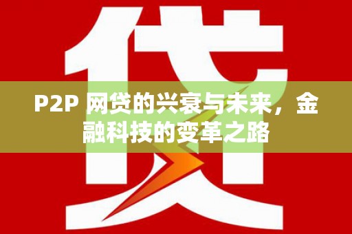 戚墅堰P2P 网贷的兴衰与未来，金融科技的变革之路