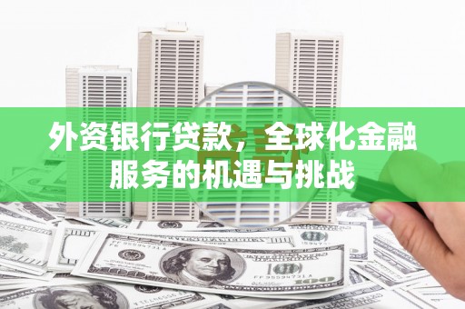 戚墅堰外资银行贷款，全球化金融服务的机遇与挑战
