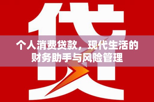 戚墅堰个人消费贷款，现代生活的财务助手与风险管理
