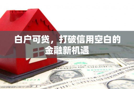 戚墅堰白户可贷，打破信用空白的金融新机遇