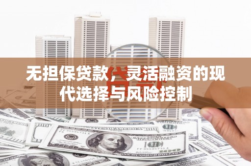 戚墅堰无担保贷款，灵活融资的现代选择与风险控制