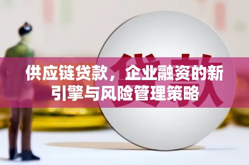 戚墅堰供应链贷款，企业融资的新引擎与风险管理策略