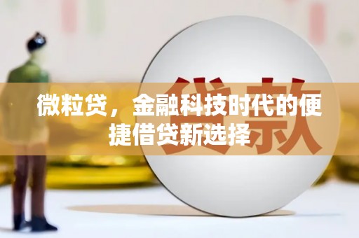 戚墅堰微粒贷，金融科技时代的便捷借贷新选择