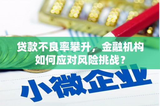 戚墅堰贷款不良率攀升，金融机构如何应对风险挑战？