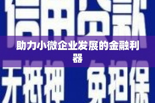 戚墅堰助力小微企业发展的金融利器