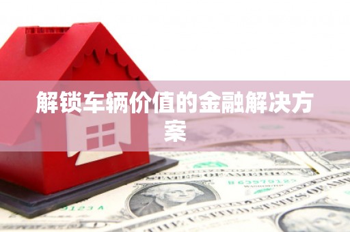 戚墅堰解锁车辆价值的金融解决方案