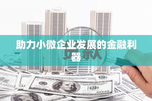 戚墅堰助力小微企业发展的金融利器
